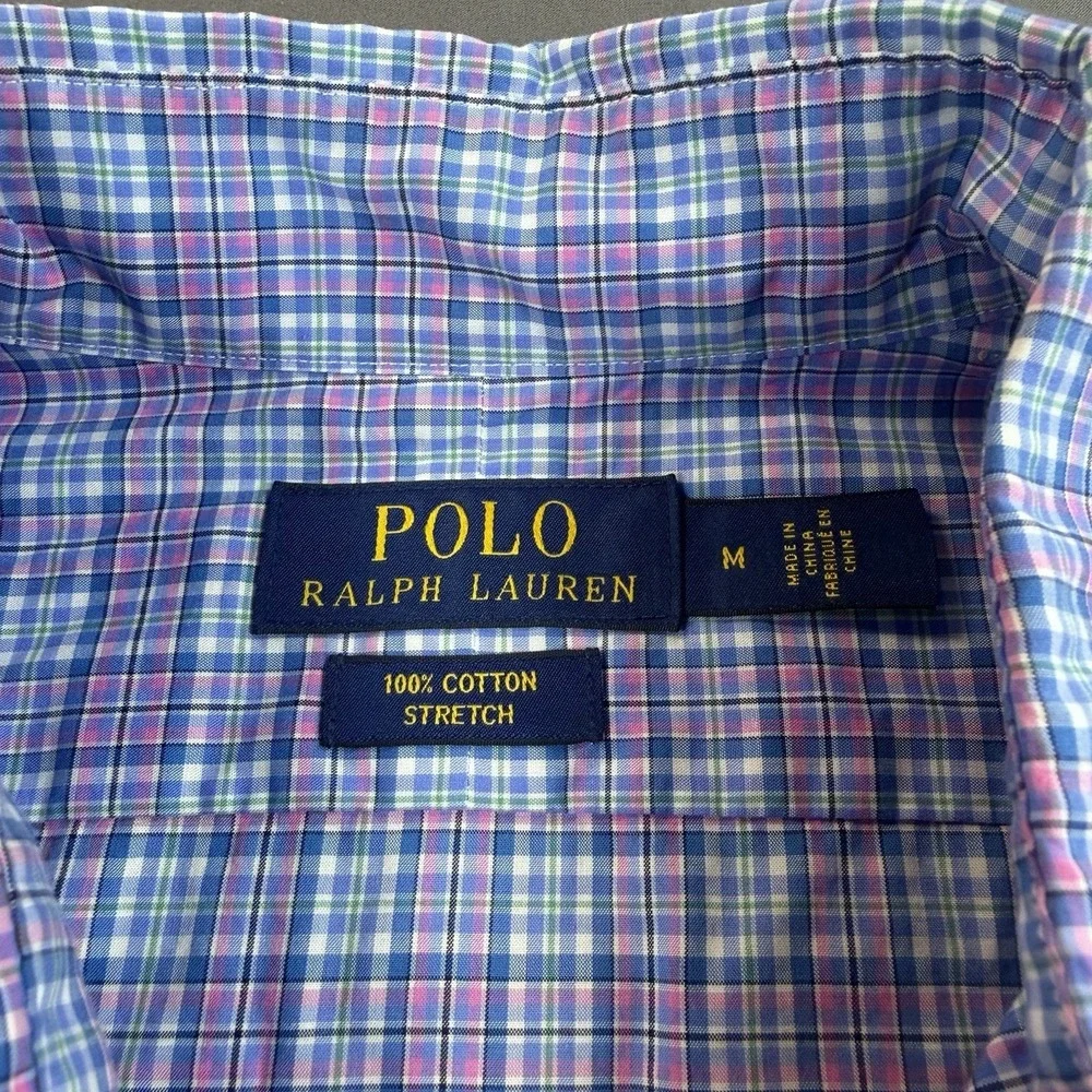 Polo Ralph Lauren Long‎ Sleeved Plaid Casual Button Up Shirt Men's Medium
